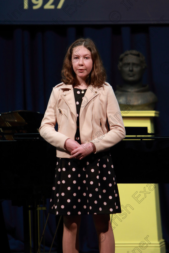 Feis04032019Mon16 
 16
Ellie Mahon singing.

Class: 53: Girls Solo Singing 13 Years and Under–Section 2John Rutter –A Clare Benediction (Oxford University Press).

Feis Maitiú 93rd Festival held in Fr. Mathew Hall. EEjob 04/03/2019. Picture: Gerard Bonus