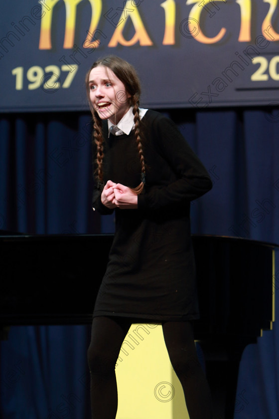 Feis08022019Fri33 
 32~33
Isobel Hynes from Mallow singing “Pulled” from The Adams Family.

Class: 111: “The Edna McBirney Memorial Perpetual Cup” Solo Action Song 16 Years and Under Section 1. Action song of own choice.

Feis Maitiú 93rd Festival held in Fr. Matthew Hall. EEjob 08/02/2019. Picture: Gerard Bonus