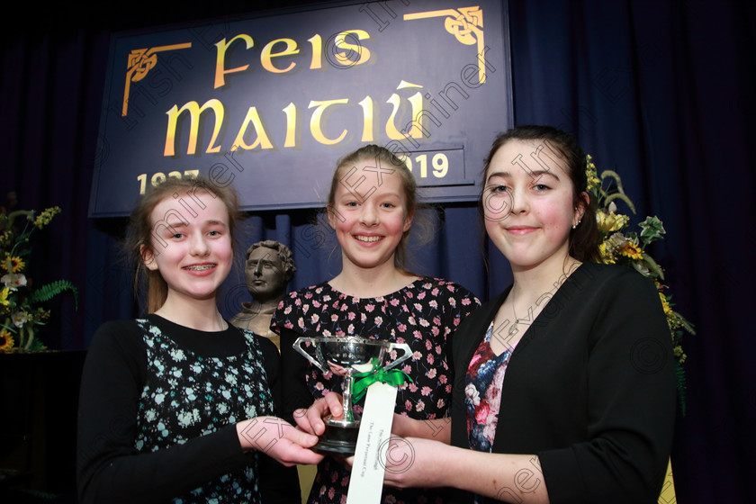 Feis10022019Sun59 
 59
Cup Winners The Kaelin 3o; Eadaoin Cronin, Ellen Crowley and Karla O’Hare.

Class: 269: “The Lane Perpetual Cup” Chamber Music 18 Years and Under
Two Contrasting Pieces, not to exceed 12 minutes

Feis Maitiú 93rd Festival held in Fr. Matthew Hall. EEjob 10/02/2019. Picture: Gerard Bonus