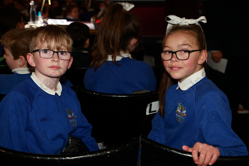 Feis10032020Tues16 
 16
Liam Foley and Aoibhinn Anderson from Rushbrook NS.

Class:476: “The Peg O’Mahony Memorial Perpetual Cup” Choral Speaking 4thClass

Feis20: Feis Maitiú festival held in Father Mathew Hall: EEjob: 10/03/2020: Picture: Ger Bonus.