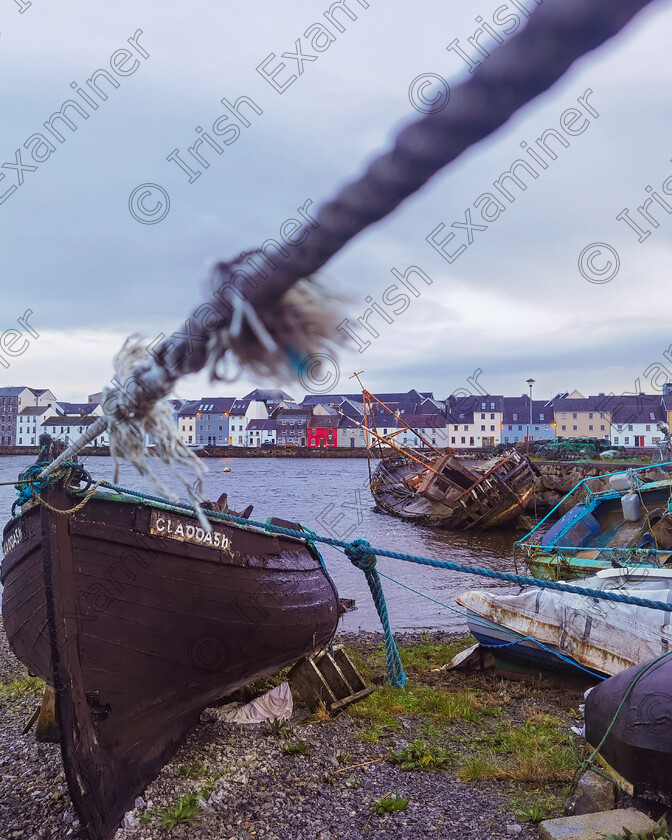 Michael Deligan Nimos Pier 
 Nimo's Pier with the famous boat Wreckage of Galway City