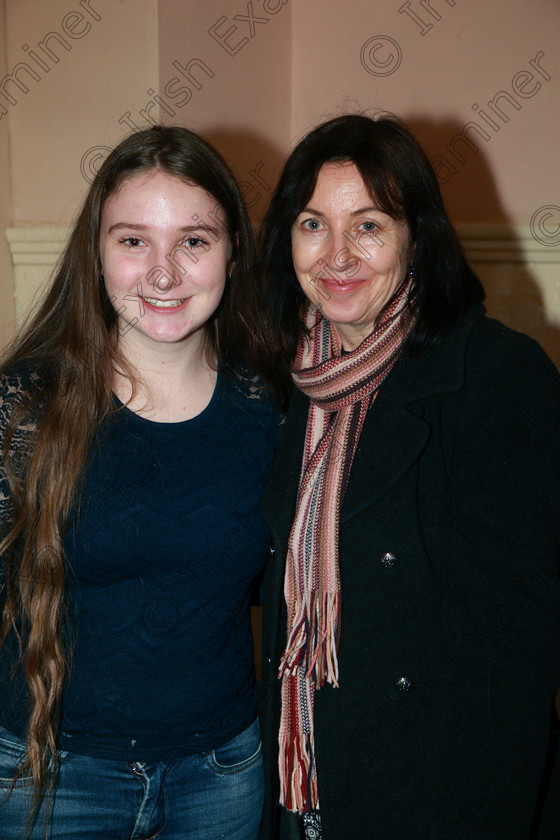 Feis31012018Wed09 
 9
Caoimhe Buckley from Macroom with her mother Ellen.
 Class: 164: Piano Solo 14 years and under. Feis Maitiú 92nd Festival held in Fr. Matthew Hall. EEjob 31/01/2018 Picture: Gerard Bonus