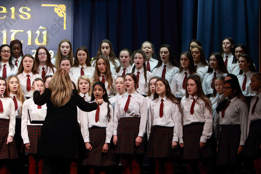 Feis27022019Wed12 
 10~13
Sacred Heart School Tullamore singing “The Lord Keep Us” by John Rutter conducted by Regina McCarthy.

Class: 77: “The Father Mathew Hall Perpetual Trophy” Sacred Choral Group or Choir 19 Years and Under Two settings of Sacred words.
Class: 80: Chamber Choirs Secondary School

Feis Maitiú 93rd Festival held in Fr. Mathew Hall. EEjob 27/02/2019. Picture: Gerard Bonus