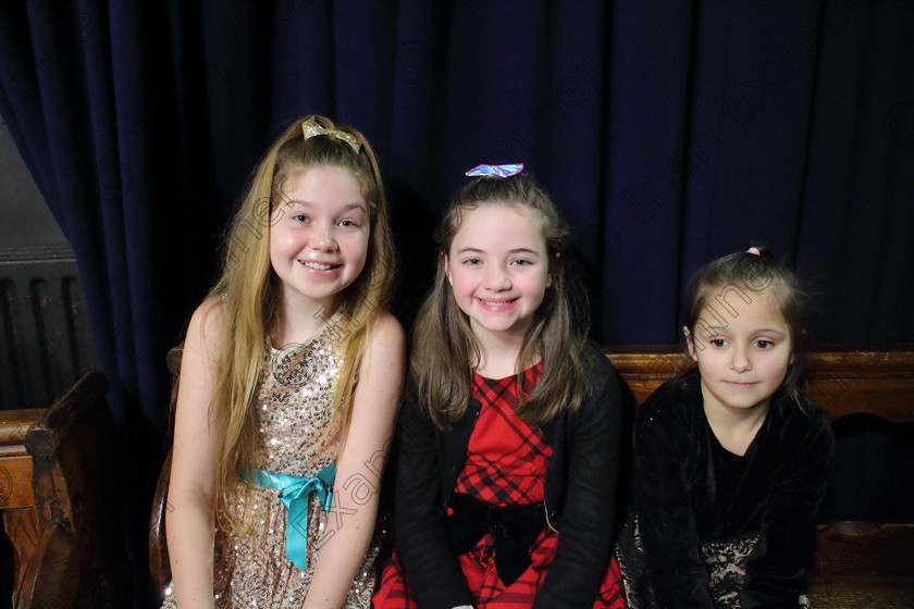 Feis07022020Fri04 
 4
Performers backstage; Jasmine Riordan from Glanmire; Leah Linehan from Blarney and Amellie Thomas from Ballincollig.

Class:54: Vocal Girls Solo Singing 11 Years and Under

Feis20: Feis Maitiú festival held in Father Mathew Hall: EEjob: 07/02/2020: Picture: Ger Bonus.