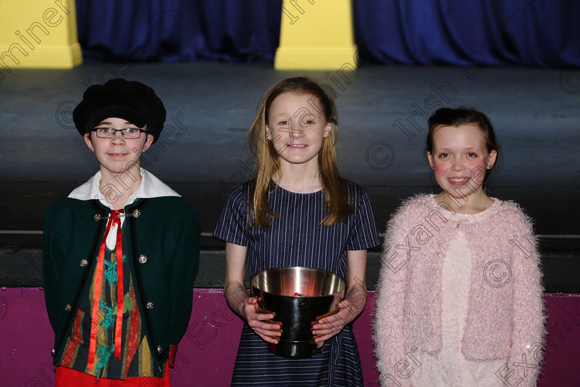 Feis19022018Mon33 
 33
Performers Michael Lane, Laura Buckley and Orlaith O’Sullivan from Whites Cross, Mallow and Blarney.
 Speech and Drama Class: 327: “The Hartland Memorial Perpetual Trophy” Dramatic Solo 12YearsandUnder –Section 1 Feis Maitiú 92nd Festival held in Fr. Mathew Hall. EEjob 19/02/2018 Picture: Gerard Bonus.