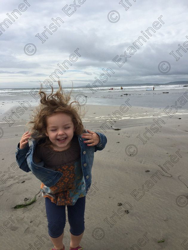 IMG 4765 
 Life's a beach for 2 year old Charlotte Whitegate Co Cork on Inch beach . Picture Martin Flynn