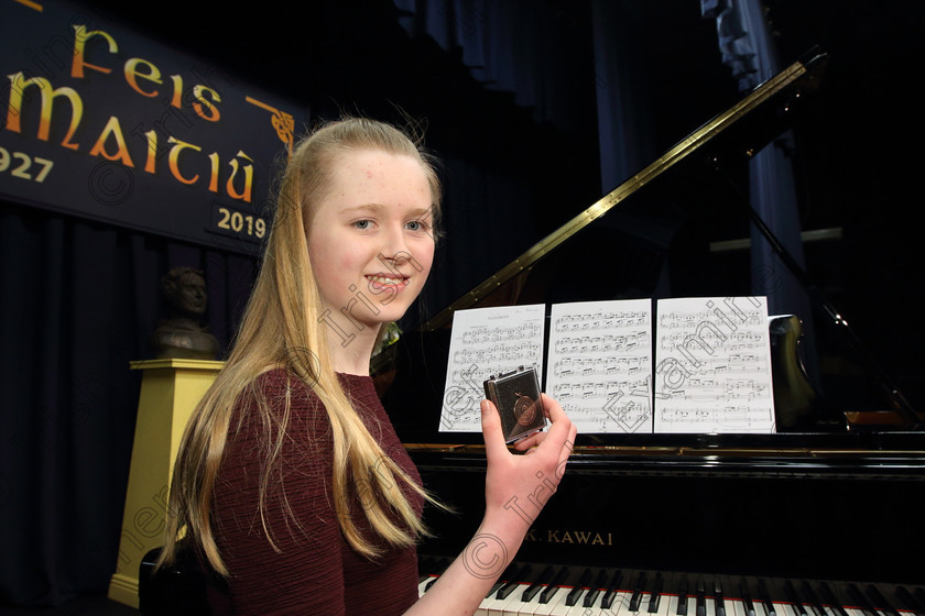 Feis01022019Fri51 
 51
Joint Bronze Medallist Orlaith O’Sullivan from Killorglin Co. Kerry. 
Class: 163: Piano Solo 16 Years and Under (a) Debussy –Minstrels (Preludes Bk.1) (b) Contrasting piece of own choice not to exceed 4 minutes

Feis Maitiú 93rd Festival held in Fr. Matthew Hall. EEjob 01/02/2019. Picture: Gerard Bonus