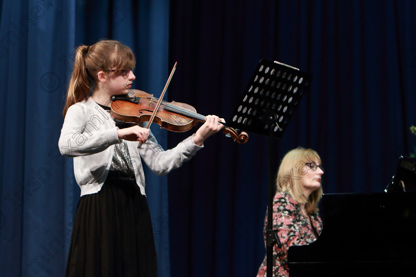 Feis0502109Tue19 
 18~20
Meadhbh Ní Chathasaigh from Farran performing accompanied by Susan O’Brien.

Class: 232: “The Houlihan Memorial Perpetual Cup” String Repertoire 14 Years and Under Programme of contrasting style and period, time limit 12 minutes.

Feis Maitiú 93rd Festival held in Fr. Matthew Hall. EEjob 05/02/2019. Picture: Gerard Bonus