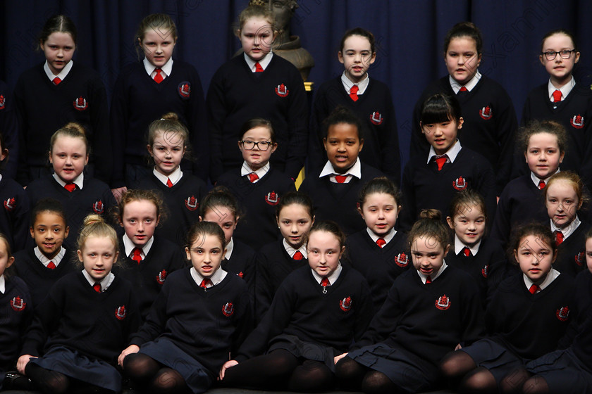 Feis23022018Fri18 
 15~31
St. Vincent’s 4th Class performing.
 Speech and Drama Class: 476: “The Peg O’Mahony Memorial Perpetual Cup” Choral Speaking 4th Class Feis Maitiú 92nd Festival held in Fr. Mathew Hall. EEjob 23/02/2018 Picture: Gerard Bonus.