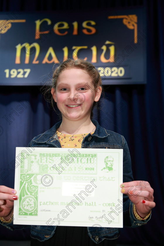 Feis06032020Fri09 
 9
Commended Muireann O’Donovan from Ballinaspittle.

Class:364: Solo Verse Speaking Girls 11Year sand Under

Feis20: Feis Maitiú festival held in Father Mathew Hall: EEjob: 06/03/2020: Picture: Ger Bonus.
