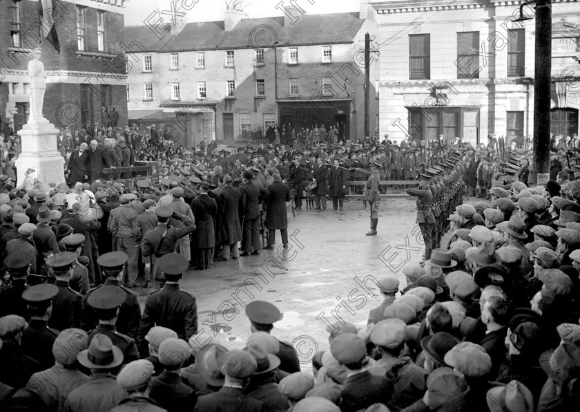 Now-and-Than-Bandon-01 
 Unveiling of Sean Hales Memorial at Bandon, Co. Cork 20/01/1930 Ref. 455A Old black and white