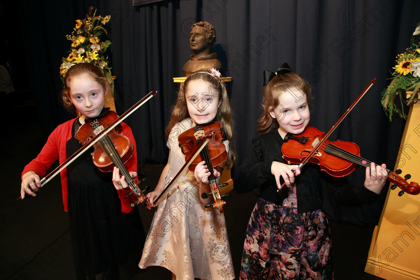 Feis29012018Mon44 
 44
Performers; Georgia Ellen Hynes, Ruby Mae Sheehan Maguire and Grace Kearney.
 EEjob 29/01/2018 
Feis Maitiú 92nd Festival held in Fr. Matthew Hall 
Picture: Gerard Bonus

Instrumental Music 
Class: 242: Violin Solo 8 years and under.