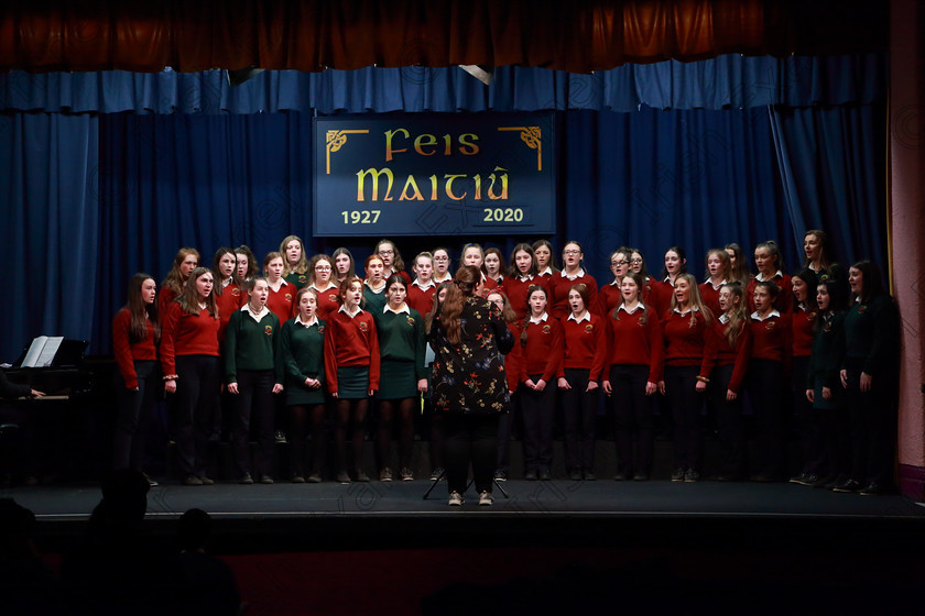 Feis26022020Wed54 
 Class:81: “The Father Mathew Perpetual Shield” Part Choirs 19 Years and Under

Loreto Secondary School Choir.

Feis20: Feis Maitiú festival held in Father Mathew Hall: EEjob: 26/02/2020: Picture: Ger Bonus.