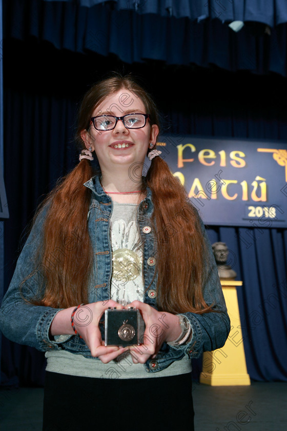 Feis20022018Tue32 
 32
Bronze Medallist, Siobhán Carter from Bishopstown.
 Speech and Drama Class: 364: Girls 11 Years and Under Section 1 Feis Maitiú 92nd Festival held in Fr. Mathew Hall. EEjob 20/02/2018 Picture: Gerard Bonus.