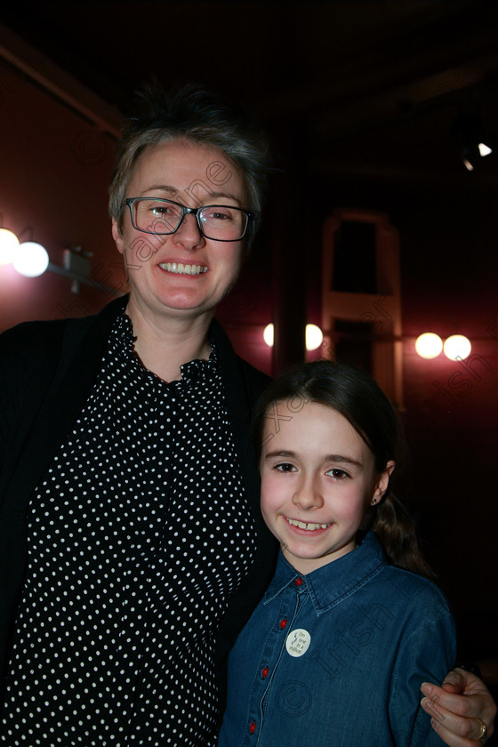 Feis02022018Fri27 
 27
Wearing her “one in a million badge” is Performer Ada Ryan from Boreenmana Road with her mum Aoife.
 Instrumental Music Class: 187: Piano Solo 9 Years and Under –Confined Feis Maitiú 92nd Festival held in Fr. Matthew Hall. EEjob 02/02/2018 Picture: Gerard Bonus.