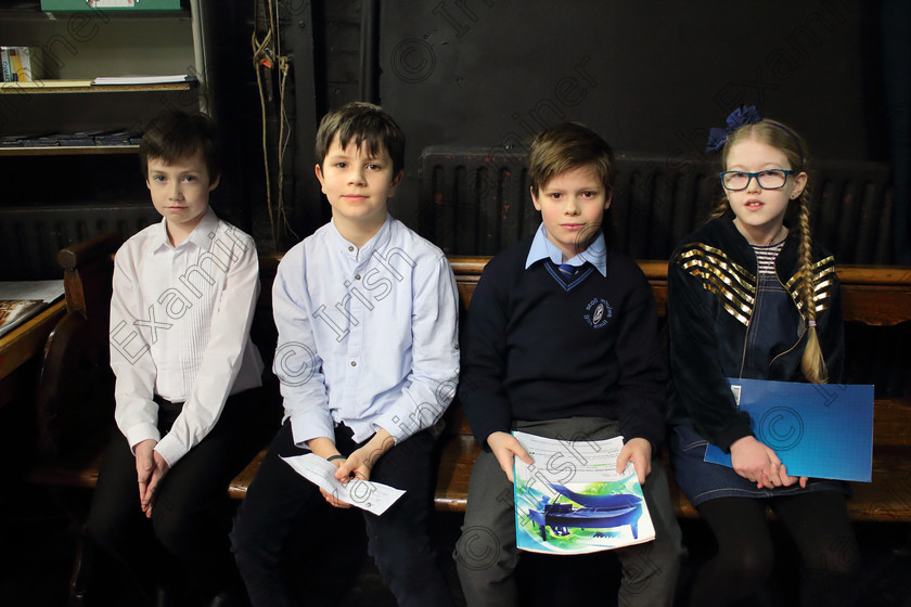 Feis05022020Wed09 
 9 
David Courtney from Youghal, Ruarc O’Diomasaigh from Kinsale, Ultan McCarthy from Blackrock and Teegan Pender from Dungarvan waiting backstage.

Class:186: “The Annette de Foubert Memorial Perpetual Cup” Piano Solo 11 Years and Under

Feis20: Feis Maitiú festival held in Father Mathew Hall: EEjob: 05/02/2020: Picture: Ger Bonus.