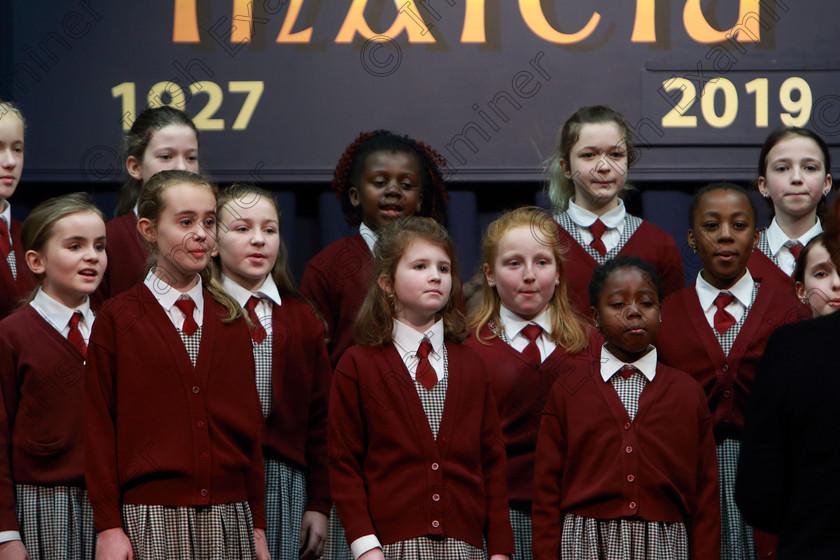 Feis01032019Fri13 
 11~15
2nd place St. Joseph’s Girls’ Choir, Clonakilty singing “Golden Slumbers”.

Class: 84: “The Sr. M. Benedicta Memorial Perpetual Cup” Primary School Unison Choirs–Section 2 Two contrasting unison songs.

Feis Maitiú 93rd Festival held in Fr. Mathew Hall. EEjob 01/03/2019. Picture: Gerard Bonus
