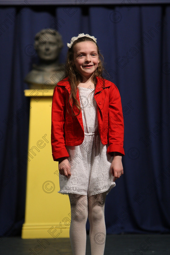 Feis25032018Sun57 
 57
Sarah Barry reciting her poem
 Speech and Drama Class: 366: Solo Verse Speaking Girls 9 Years and Under Section 5 Feis Maitiú 92nd Festival held in Fr. Mathew Hall. EEjob 25/03/2018 Picture: Gerard Bonus