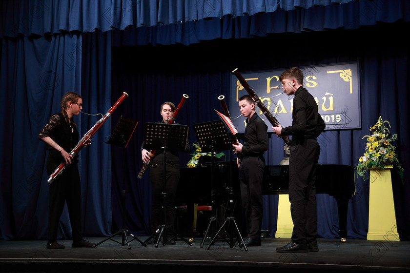 Feis10022019Sun36 
 36
Cork School of Music Bassoons Quartet; Róisín Hynes McLaughlin, Carl Roewer, Mark Reidy, Ben O’Connor.

Class: 269: “The Lane Perpetual Cup” Chamber Music 18 Years and Under
Two Contrasting Pieces, not to exceed 12 minutes

Feis Maitiú 93rd Festival held in Fr. Matthew Hall. EEjob 10/02/2019. Picture: Gerard Bonus