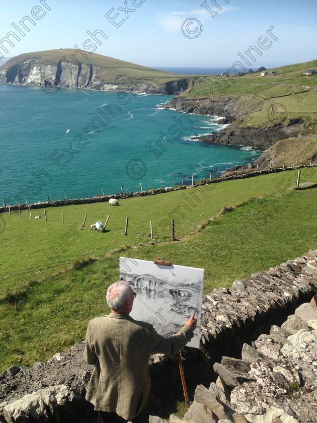 53AC0284-3CF3-4092-B3B8-9BDD9A3ACDCF 
 Artist captured painting a view of the beautiful Ring of Kerry