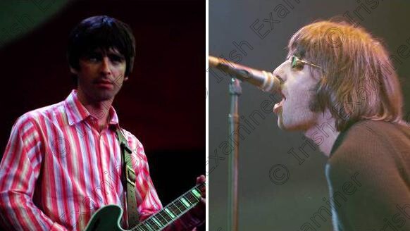 pjimage-(21) 
 Liam and Noel and Liam Gallagher of Oasis on stage in Cork. Pictures: PA, Dan Linehan