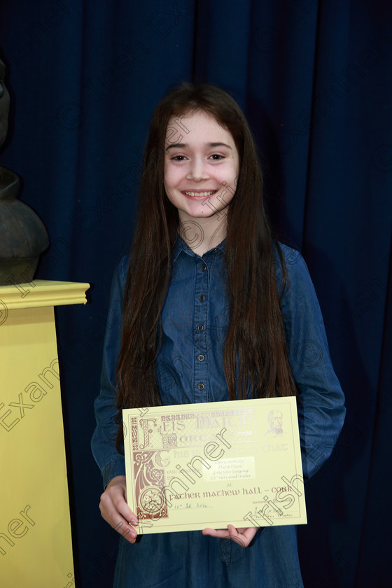 Feis10022020Sun09 
 9
Third Place Clara Mohally from Rathcormac.

Class:53: Girls Solo Singing 13 Years and Under

Feis20: Feis Maitiú festival held in Father Mathew Hall: EEjob: 10/02/2020: Picture: Ger Bonus.