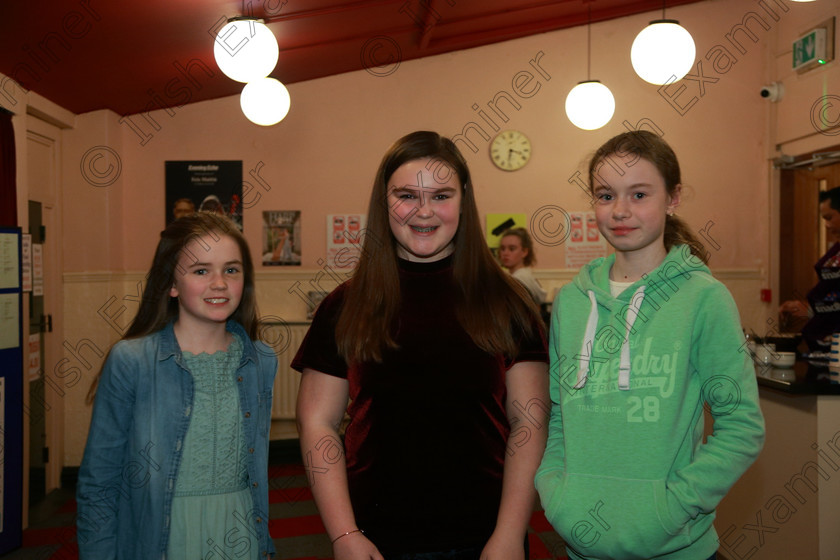 Feis22022018Thu24 
 24
Performers Emer Bradley, Louise Buckley and Elva Blake from Blackrock, Ballinlough and Rochestown.
 Speech and Drama Classes: 363: Solo Verse Speaking Girls 12 Years and Under –Section 1
Feis Maitiú 92nd Festival held in Fr. Mathew Hall. EEjob 22/02/2018 Picture: Gerard Bonus.