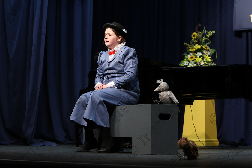 Feis06032018Tue06 
 6
Kerrie Fitzgerald performing “Feed The Birds” from Mary Poppins.
 Singing and School Choirs Class: 113: “The Edna McBirney Memorial Perpetual Award” Solo Action Song 12 Years and Under Section 2 Feis Maitiú 92nd Festival held in Fr. Mathew Hall. EEjob 06/03/2018 Picture: Gerard Bonus.