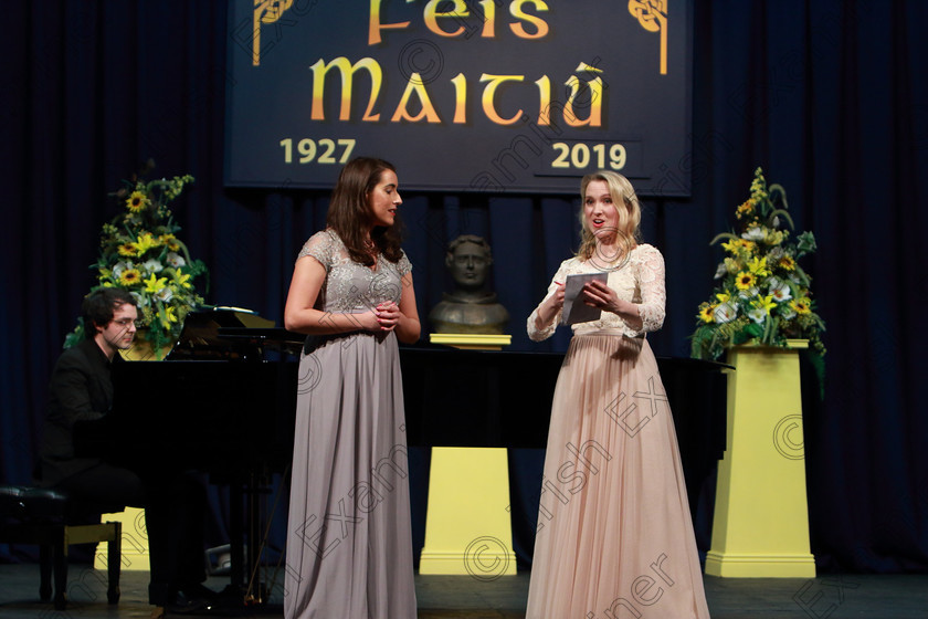 Feis01032019Fri54 
 54 
Duo Orlaith Horan and Fiona Falvey from Kerry and Carrigaline singing “Sull’aria by Mozart with Accompanist Tom Doyle.

Class: 26: “The Annabel Adams Perpetual Trophy” Operetta Duets 
A duet from any of the standard Operas, Operettas or Light Operas.

Feis Maitiú 93rd Festival held in Fr. Mathew Hall. EEjob 01/03/2019. Picture: Gerard Bonus
