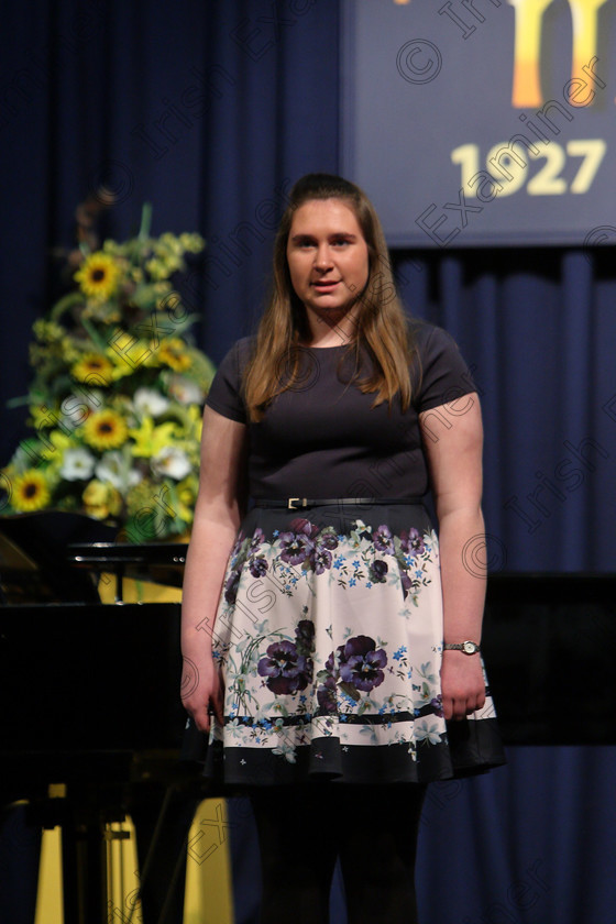 Feis05032018Mon19 
 19
Caoinhe Canty performing 
 Singing and School Choirs Class: 53: Girls Solo Singing 13 Years and Under –Section 2 Feis Maitiú 92nd Festival held in Fr. Mathew Hall. EEjob 05/03/2018 Picture: Gerard Bonus.