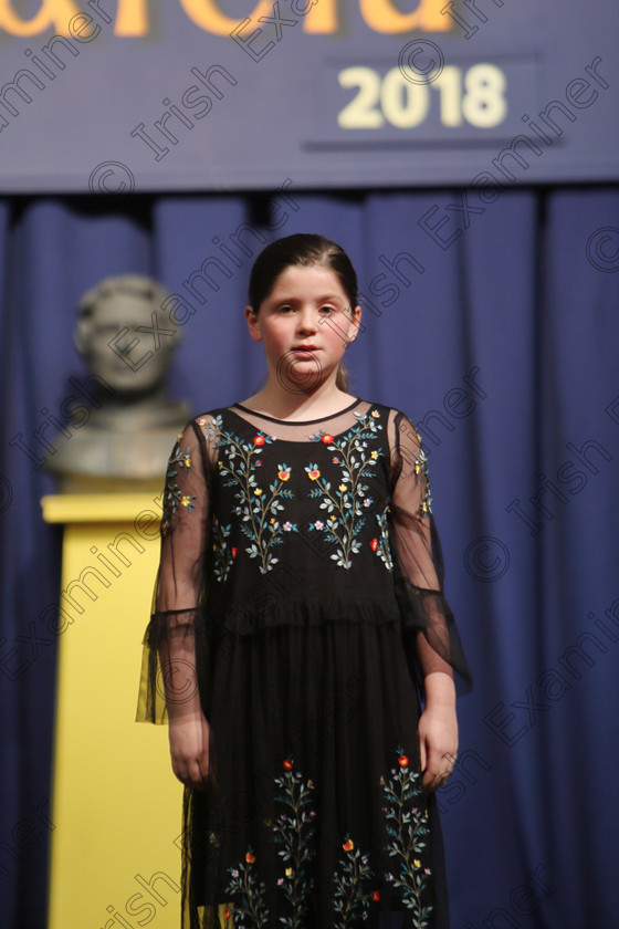 Feis25032018Sun21 
 21
Keelin O’Sullivan reciting poem.
 Speech and Drama Class: 365: Solo Verse Speaking Girls 10 Years and Under Section 5 Feis Maitiú 92nd Festival held in Fr. Mathew Hall. EEjob 25/03/2018 Picture: Gerard Bonus