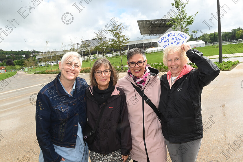 LC-bruce-fans-09 
 FEATURES IRISH EXAMINER - Heidi Cron from New York who has purchased tickets for shows in Cardiff, Belfast, Kilkenny, Cork, Dublin, Sunderalnd, Milan and London pictured with Anna Janshagen and Barbara Wennheden, from Sweden with Marilyn Clarke from England. Fans gathered for 10am roll call on Wednesday morning. They are queuing for priority admission to the Bruce Springsteen and the E Street Band stadium concert at Supervalu Pairc Ui Chaoimh, Cork on Thursday. ,'Roll-Call' is at the 5 Points Coffee Kiosk at Marina Park, for fans who want to secure front of stage access in the pit. Fans have to attend three roll-calls per day to maintain their position in the queue and will be escorted into the stadium venue ahead of the public gate opening, ensuring they have best positions at the barrier at the front of the stage. Some fans attending the roll call had travelled from New York, South Africa, Sweden, The Netherlands, Japan, Italy, Barcelona, and the UK as well as dedicated Irish fans. Pic Larry Cummins