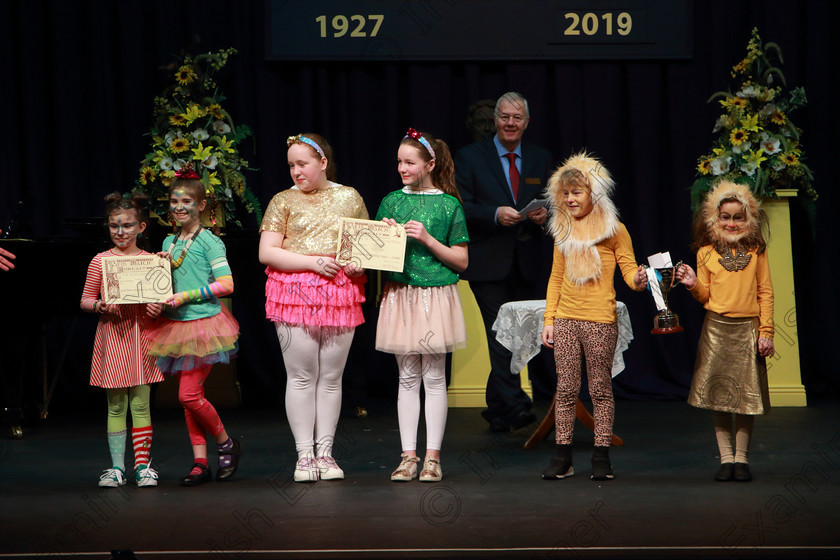 Feis12022019Tue26 
 26
Molly Sorenson and Siena Gossett receiving 3rd place for Rockboro Primary School; Molly Power and Lucy O’Mahony receiving 2nd place for Our Lady of Lourdes NS Ballinlough and Mike Joe and Ellen Foley The Cup for Timoleague NS.

Class: 104: “The Pam Golden Perpetual Cup” Group Action Songs -Primary Schools Programme not to exceed 8 minutes.

Feis Maitiú 93rd Festival held in Fr. Mathew Hall. EEjob 12/02/2019. Picture: Gerard Bonus