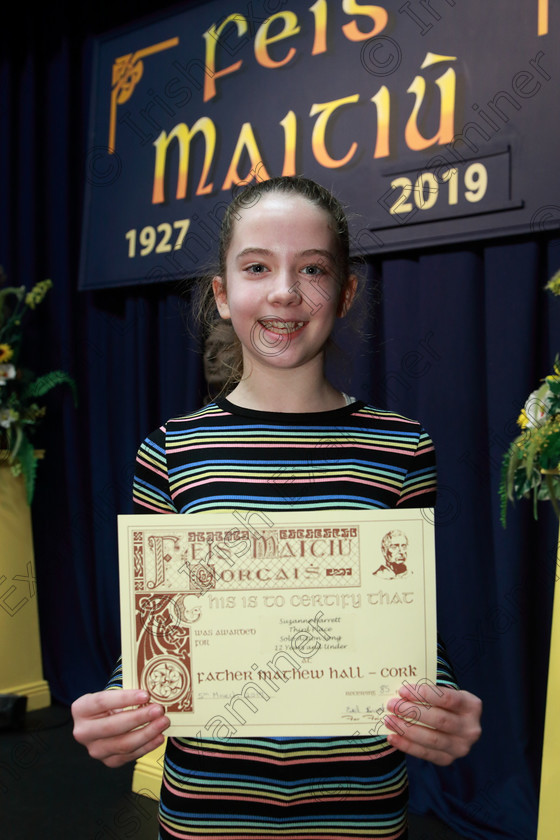 Feis05032019Tue33 
 33
3rd place Suzanne Bennett from Glounthaune.

Class: 113: “The Edna McBirney Memorial Perpetual Award”
Solo Action Song 12 Years and Under –Section 3 An action song of own choice.

Feis Maitiú 93rd Festival held in Fr. Mathew Hall. EEjob 05/03/2019. Picture: Gerard Bonus