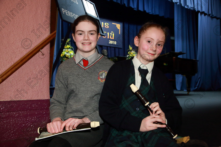 Feis08022019Fri03 
 3
Bronze Duet: Lucy Kirwan and Georgia Ellen Hynes McLoughlin from Tower.

Class: 225: Recorder Duets 13 Years and Under Programme not to exceed 6 minutes.

Feis Maitiú 93rd Festival held in Fr. Matthew Hall. EEjob 08/02/2019. Picture: Gerard Bonus