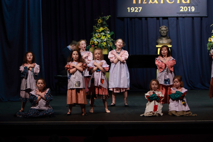 Feis28022019Thu65 
 62~67
CADA Performing Arts performing extracts from “Annie”.

Class: 103: “The Rebecca Allman Perpetual Trophy” Group Action Songs 10 Years and Under Programme not to exceed 10minutes.

Feis Maitiú 93rd Festival held in Fr. Mathew Hall. EEjob 28/02/2019. Picture: Gerard Bonus