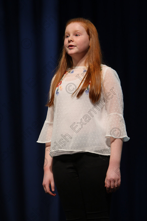 Feis22022018Thu19 
 19
Rachel Blyth performing.

Speech and Drama Classes: 363: Solo Verse Speaking Girls 12 Years and Under –Section 1
Feis Maitiú 92nd Festival held in Fr. Mathew Hall. EEjob 22/02/2018 Picture: Gerard Bonus.