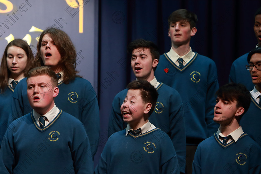 Feis12042018Thu59 
 56~60
Glanmire Community School Senior Choir singing “The Water Is Wild” and “Mack The Knife” Conducted by Ann Mannix.

Singing Class: 81: “The Father Mathew Perpetual Shield” 19 Years and Under Feis Maitiú 92nd Festival held in Fr. Mathew Hall. EEjob 12/04/2018 Picture: Gerard Bonus