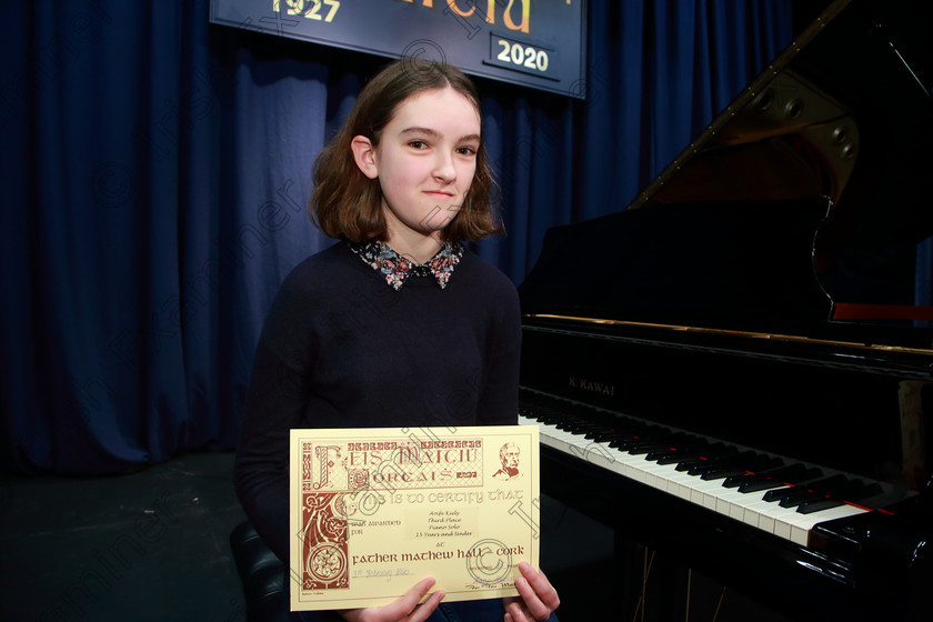 Feis01022020Sat18 
 18
Third Place for Aoife Kiely from Bartlemey

Class:184: Piano Solo 15 Years and Under 
Feis20: Feis Maitiú festival held in Fr. Mathew Hall: EEjob: 01/02/2020: Picture: Ger Bonus.