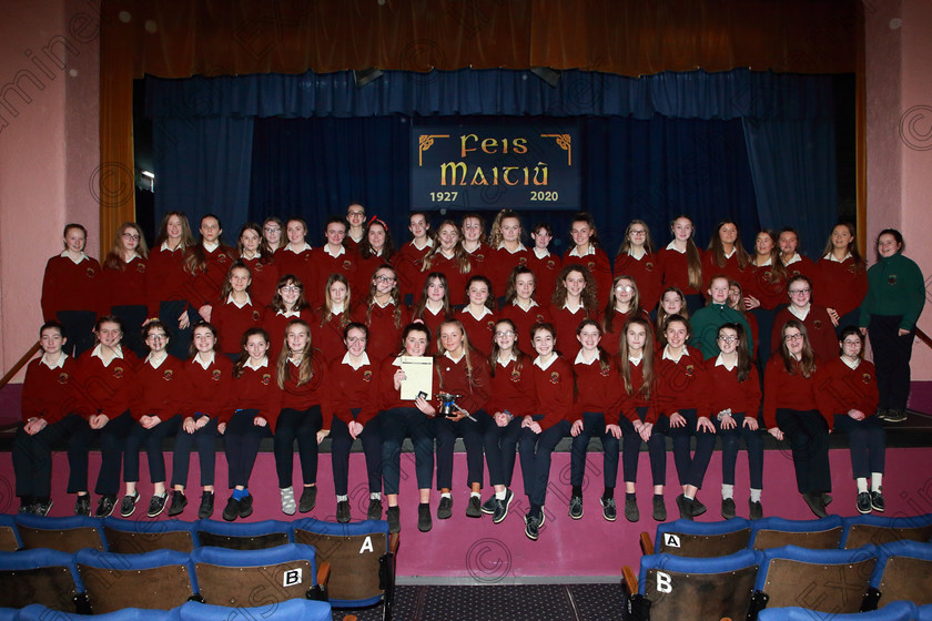 Feis26022020Wed40 
 40
Cup Winners and Silver Medallists Loreto 1st Year Choir A.

Class:83: “The Loreto Perpetual Cup” Secondary School Unison Choirs

Feis20: Feis Maitiú festival held in Father Mathew Hall: EEjob: 26/02/2020: Picture: Ger Bonus.