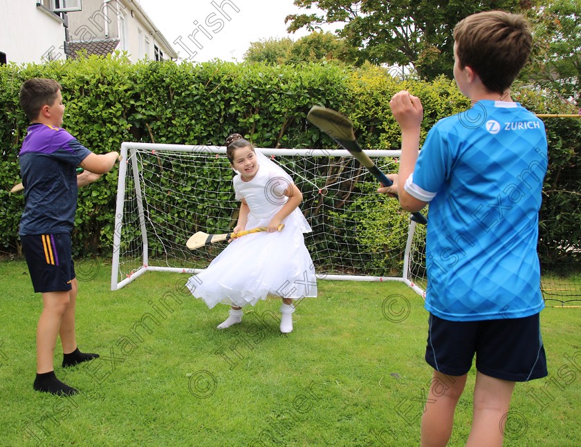 IMG 2981 
 Always the goalieâ€¦..Laura Ryan 9 years old on her communion dayâ€¦.pucking out for her brothers Charlie 13 and Tommy 11