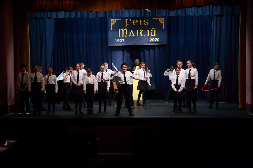 Feis27022020Thur16 
 16~21
Dunderrow NS performing songs from Matilda The Musical.

Class:104: “The Pam Golden Perpetual Cup” Group Action Songs -Primary Schools

Feis20: Feis Maitiú festival held in Father Mathew Hall: EEjob: 27/02/2020: Picture: Ger Bonus.