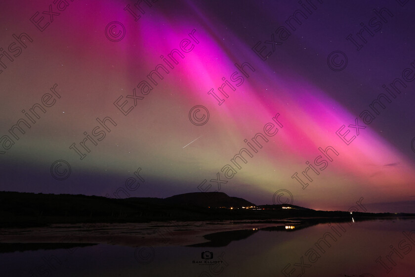 inbound1721349981198737500 
 Aurora over Knocknarea, Sligo. Taken in May 2024 by Sam Elliott