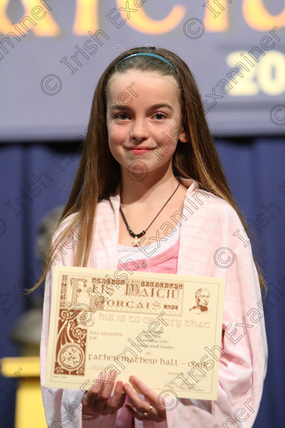 Feis19022018Mon41 
 41
Joint 3rd place Suzie Walsh.
 Speech and Drama Class: 327: “The Hartland Memorial Perpetual Trophy” Dramatic Solo 12YearsandUnder –Section 1 Feis Maitiú 92nd Festival held in Fr. Mathew Hall. EEjob 19/02/2018 Picture: Gerard Bonus.