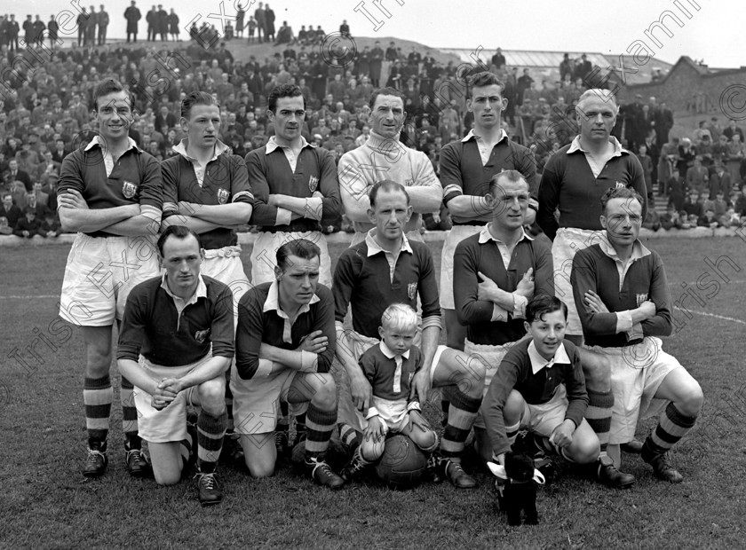 404116 
 Please Archive
Soccer - The Cork Athletic team who played Evergreen United in the F.A.I. Cup Final at Dalymount Park, Dublin. 26/04/53 - ref. 990E
Old black and white