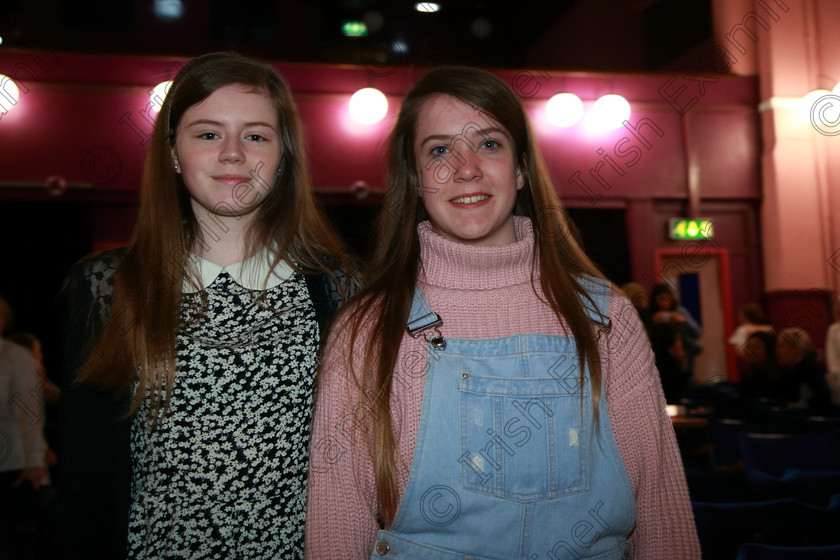 Feis22022018Thu64 
 64
Performers Aoife O’Donoghue and Maeve O’Callaghan from Cloughuv and Ovens.
 Speech and Drama Classes: 310: “The Peg Hallahan Perpetual Trophy” Dramatic Duo 14 Years and Under Feis Maitiú 92nd Festival held in Fr. Mathew Hall. EEjob 22/02/2018 Picture: Gerard Bonus.