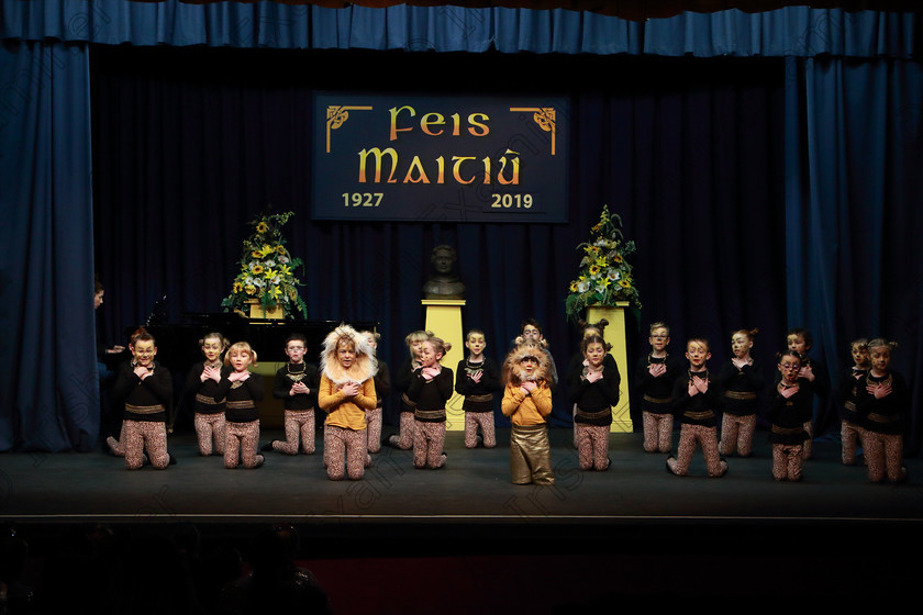 Feis12022019Tue18 
 17~24
Timoleague NS performing extracts from “The Lion King”.

Class: 104: “The Pam Golden Perpetual Cup” Group Action Songs -Primary Schools Programme not to exceed 8 minutes.

Feis Maitiú 93rd Festival held in Fr. Mathew Hall. EEjob 12/02/2019. Picture: Gerard Bonus
