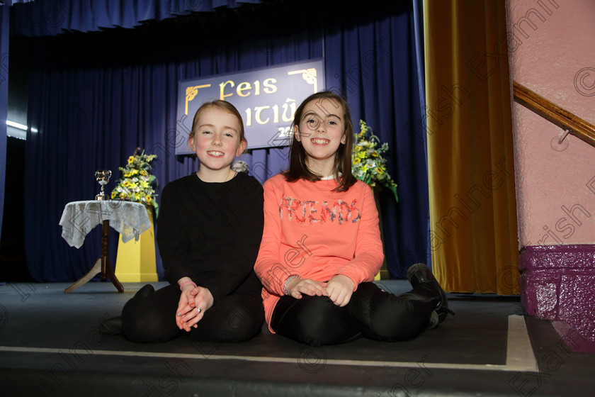 Feis20032018Tue62 
 62
Performing sisters Breffiní and Síofra Skinner from Kilbrittain.
 Speech and Drama Class: 469: “The Thomas O’Connell Memorial Perpetual Cup” Group Mime 9 Years and Under Feis Maitiú 92nd Festival held in Fr. Mathew Hall. EEjob 20/03/2018 Picture: Gerard Bonus.