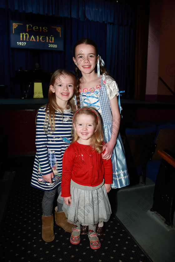 Feis07022020Fri70 
 70
Performer Ayda Bruen from Monkstown with her sisters Sadie and Edie.

Class:114: “The Henry O’Callaghan Memorial Perpetual Cup” Solo Action Song 10 Years and Under

Feis20: Feis Maitiú festival held in Father Mathew Hall: EEjob: 07/02/2020: Picture: Ger Bonus.