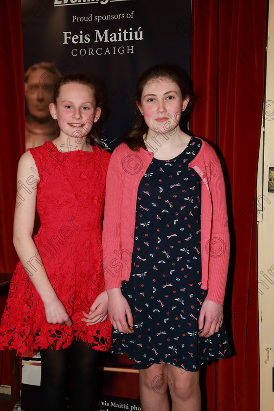 Feis04032019Mon21 
 21
Graínne Finn and Grace Forde from Loreto Secondary Fermoy.

Class: 53: Girls Solo Singing 13 Years and Under–Section 2John Rutter –A Clare Benediction (Oxford University Press).

Feis Maitiú 93rd Festival held in Fr. Mathew Hall. EEjob 04/03/2019. Picture: Gerard Bonus